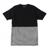Mr.GENTLEMAN / ミスター・ジェントルマン｜PLAIN COLOR×BORDER　TEE - BLACK 通販ページへ