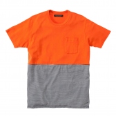 Mr.GENTLEMAN / ミスター・ジェントルマン｜PLAIN COLOR×BORDER　TEE - ORANGE 通販ページへ