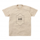 Mr.GENTLEMAN / ミスター・ジェントルマン｜PRINTED TEE「MR」-BEIGE 通販ページへ