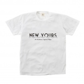 Mr.GENTLEMAN / ミスター・ジェントルマン｜PRINTED TEE「NEW YOURS」-WHITE 通販ページへ