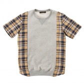 Mr.GENTLEMAN / ミスター・ジェントルマン｜SWEAT×MADRAS CHECK TEE -MUSTARD 通販ページへ