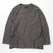 CURLY / カーリー | CASHMERE SILK L/S TEE - Charcoal