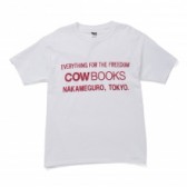 COW BOOKS-Book Vender T-shirts - White × Red