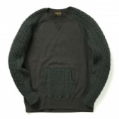 HABANOS-ALAN KNIT SWEAT SHIRTS - C.Black