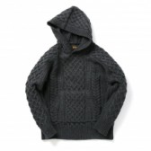 HABANOS-WOOL FOODED PARKA - Black