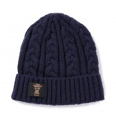 BEDWIN-CABLE WATCH CAP 「ROBERT」 - Navy