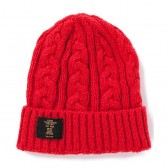 BEDWIN-CABLE WATCH CAP 「ROBERT」 - Red