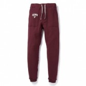 BEDWIN-LONG SWEAT PANTS 「CRAIG」 - Burgundy