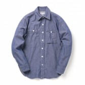 ENGINEERED GARMENTS-Work Shirt - Dungaree Cloth - Blue