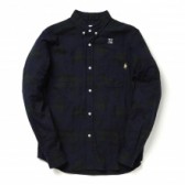 HABANOS-BLACK WATCH CAMO GUAZE B.D SHIRTS - Navy