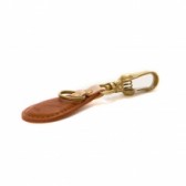 hobo-Creased Leather Key Ring with Iron Hook