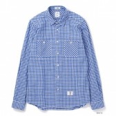 BEDWIN-L:S FLANNEL GINGHAM CHECK SHIRT 「RICK」 - White