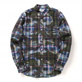 HABANOS-CAMO MADRAS CHECK B.D SHIRTS - Blue