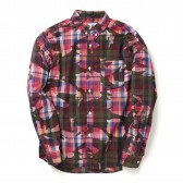 HABANOS-CAMO MADRAS CHECK B.D SHIRTS - Red