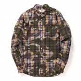 HABANOS-CAMO MADRAS CHECK B.D SHIRTS - Yellow