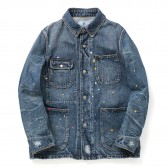 HABANOS-COVERALL JACKET - Paint Indigo