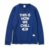 BEDWIN-L:S C-NECK SWEAT 「LOU」 - Blue