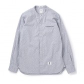 BEDWIN-L:S H-NECK OG FLOWER SHIRT 「OWENS」 - Gray