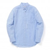 UNIVERSAL PRODUCTS-COTTON:LINEN BUTTON DOWN SHIRTS - Blue