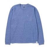 BEDWIN-L:S C-NECK POCKET T 「JACK」 - Blue