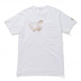 ENGINEERED GARMENTS-Printed Cross Crew Neck T-shirt - Butterfly - White