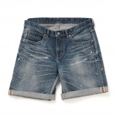 HABANOS-USED DENIM SHORTS - Indigo Paint