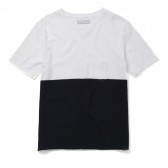 UNIVERSAL PRODUCTS-PANEL BORDER CREW NECK TEE - Navy