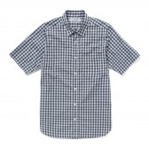 UNIVERSAL PRODUCTS-CHECK SHORT SLEEVE SHIRTS - Navy