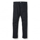 BEDWIN-10:L TAPERED FIT STRETCH PIQUE PANTS 「CHARLS」 - Black