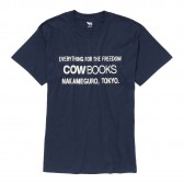 COW BOOKS-Book Vender T-shirts - Navy × Ivory