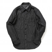 ENGINEERED GARMENTS-Work Shirt - 6oz Denim - Black