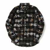 HABANOS-CAMO PRINT FRANNEL SHIRTS - Black