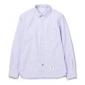 BEDWIN-L:S B.D SHOULDER PATCH OX SHIRT 「BRIAN」 - Lavender