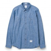 BEDWIN-L:S DUNGAREE WORK SHIRT 「BOB」 - Indigo