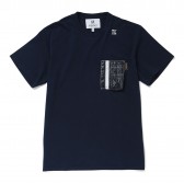 HABANOS-MILITARY LIP-POCKET S:SL Tee - Navy