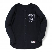 HABANOS-SPORTS MESH CARDIGAN - Navy