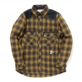 and wander-wool check shirt for MEN - yellow