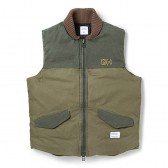 BEDWIN-CHINO DOWN VEST 「FRIPP」 - Olive