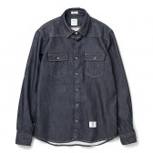 BEDWIN-L:S SWEAT DENIM WESTERN SHIRT 「PORK」 - Indigo