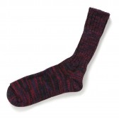 NEPENTHES Purple Label - Melange Regular Socks - Bordeaux