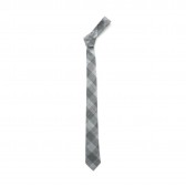 UNIVERSAL PRODUCTS-ORIGINAL COTTON CHECK TIE - Gray × Orange