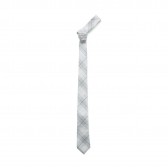 UNIVERSAL PRODUCTS-ORIGINAL COTTON CHECK TIE - ICE.Gray × Navy