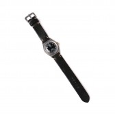 LEATHER & SILVER MOTO-Watch WT1 - 文字盤 Black - ベルト Black
