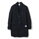 BEDWIN-2B TWEED CHESTER COAT MILLING 「BYRNE」 - Black