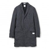 BEDWIN-2B TWEED CHESTER COAT MILLING 「BYRNE」 - Charcoal