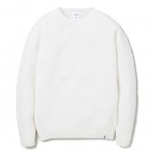 BEDWIN-C-NECK SHAGGY SWEATER 「LECKIE」 - White