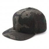 HABANOS-CAMO TWEED CAP - Olive