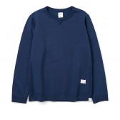 BEDWIN-L:S HEAVY COTTON C-NECK SWEAT 「LOU」 - Navy