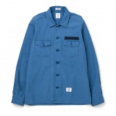 BEDWIN-L:S MILITARY SHIRT 「CLIFF」 - Blue