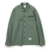 BEDWIN-L:S MILITARY SHIRT 「CLIFF」 - Olive